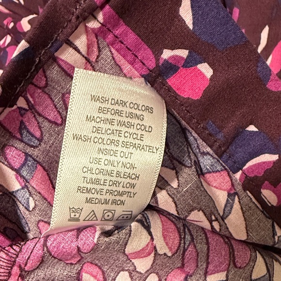 Roaman's Women's Purple and Pink Plus Size Button Down Shirt Size 26W - Picture 5 of 6